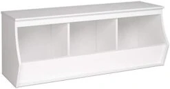 Prepac Monterey Stackable 3-Bin Storage Cubbie, White -Safavieh Furniture 31zDFfkX L. AC