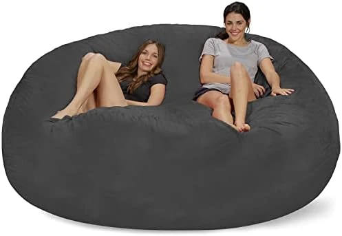 Chill Sack Bean Bag Chair: Giant 8' Memory Foam Furniture Bean Bag - Big Sofa With Soft Micro Fiber Cover - Olive 9 Chill Sack Bean Bag Chair: Giant 8' Memory Foam Furniture Bean Bag - Big Sofa With Soft Micro Fiber Cover - Olive - Image 9