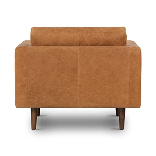 POLY & BARK Napa Lounge Chair In Full-Grain Pure-Aniline Italian Tanned Leather In Cognac Tan 5 POLY & BARK Napa Lounge Chair In Full-Grain Pure-Aniline Italian Tanned Leather In Cognac Tan - Image 5