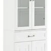 Crosley Furniture Stanton Glass Door Pantry, White