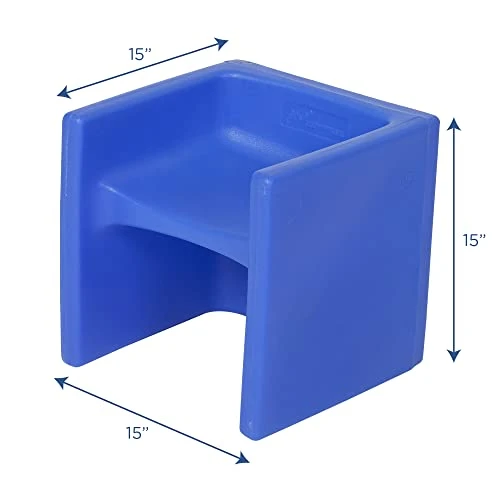 Children's Factory-CF910-009 Cube Chair For Kids, Flexible Seating Classroom Furniture For Daycare/Playroom/Homeschool, Indoor/Outdoor Toddler Chair, Blue, Set Of 1 2 Children's Factory-CF910-009 Cube Chair For Kids, Flexible Seating Classroom Furniture For Daycare/Playroom/Homeschool, Indoor/Outdoor Toddler Chair, Blue, Set Of 1 - Image 2