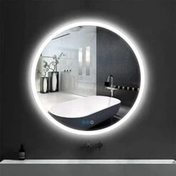 Habison 24 In LED Bathroom Mirror With Adjustable Light, Anti-Fog, Shatter-Proof, Memory, 3 Colors, IP45 Waterproof Frameless Backlit Vanity Light -Safavieh Furniture 41 Pb4juX1L. AC