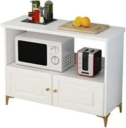 Microwave Oven Rack Kitchen Table, Vegetable Cutting Table, Household Economy Three-layer Floor Standing Cabinet With Cabinet Door, Minimalist Microwave Oven, Oven Storage Cabinet Kitchen Storage Rack -Safavieh Furniture 41 U55Xi0UL. AC