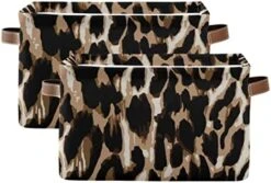 White Pumpkins Autumn Leaves Toy Basket Canvas Collapsible Box Chest Organizer For Edroom Closet Kid's Toys Laundry 2 Pieces -Safavieh Furniture 41 o1EosQoL. AC