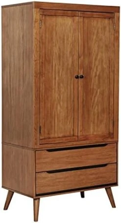 Of America Belkor Mid-Century Modern Wood Armoire In Brown -Safavieh Furniture 41 rlP3wIuL. AC