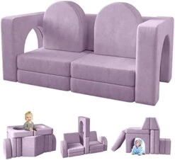 Wanan Kids Couch 10PCS, Toddler Couch With Modular Kids Couch For Playroom Bedroom, 10 In 1 Multifunctional Toddler Couch For Playing, Creativing, Sleeping, Indoor Kids Sofa (Blueberry) 22 Wanan Kids Couch 10PCS, Toddler Couch With Modular Kids Couch For Playroom Bedroom, 10 In 1 Multifunctional Toddler Couch For Playing, Creativing, Sleeping, Indoor Kids Sofa (Blueberry) -Safavieh Furniture 4102vTH4TXL. AC