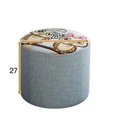 SXNBH Storage Stool - Home Folding Storage Ottoman With Legs Upholstered Linen Strong And Sturdy Quick And Easy