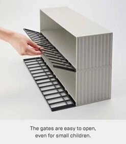 Yamazaki Home Two-Tier Toy Dinosaur And Animal Display Storage Rack, Childrens' Toy Bin Organizer Box, Plastic, Stackable, No Assembly Req. -Safavieh Furniture 410XdKbogFL