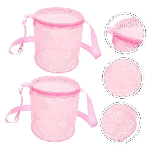 BESPORTBLE 2pcs Beach Bag Mesh Bag Mesh Bags For Toys Beach Tote Bag Kids Storage Organizer Sand Toys Organizer Beach Organizer Bag Carrying Straps Beach Bags Polyester Mesh Pink Mesh Bucket 3 BESPORTBLE 2pcs Beach Bag Mesh Bag Mesh Bags For Toys Beach Tote Bag Kids Storage Organizer Sand Toys Organizer Beach Organizer Bag Carrying Straps Beach Bags Polyester Mesh Pink Mesh Bucket - Image 3