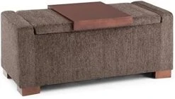 SIMPLIHOME Harrison 36 Inch Wide Square Coffee Table Lift Top Storage Ottoman In Upholstered Slate Grey Tufted Linen Look Fabric For The Living Room, Transitional -Safavieh Furniture 410ubF7YetL. AC