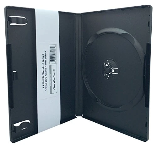CheckOutStore (6) Premium Standard Single 1-Disc DVD Cases 14mm (Black) 1 CheckOutStore (6) Premium Standard Single 1-Disc DVD Cases 14mm (Black)