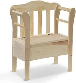 Peaceful Classics Bench With Storage - Small Wooden Storage Bench For Entryway, Hallway, Mudroom, Farmhouse, Bedroom, & Living Room, Amish Handmade Furniture Storage Organizer, Mocha -Safavieh Furniture 4118OQvjBEL. AC