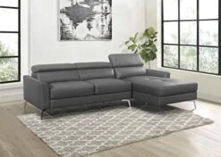 Lexicon Riggi Sectional Sofa Chaise, Gray -Safavieh Furniture 4119ZBR39ZL