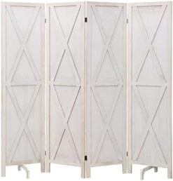 6 Panel Room Divider, Wood Room Divider Temporary Wall, Extra Wide Folding Room Dividers And Privacy Screens, Dividers For Bedroom Studio Apartment Dorm(White) -Safavieh Furniture 411CwR1URvL. AC