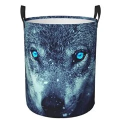 Large Laundry Hamper Collapsible Laundry Baskets Fantasy Wolf Picture Dirty Clothes Hamper Waterproof Lightweight Storage Bin For Toy Organizer Nursery