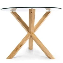 POLY & BARK Kennedy 37.4" Round Dining Table, Natural -Safavieh Furniture 411e3bgXIGL