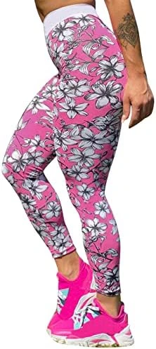 MatureGirl Fashion Yoga Pants Printed Fitness Women's Sports Leggings Running Athletic Workout Yoga Pants Mens Yoga Pants Loose With Pockets (Pink, XXXL) 8 MatureGirl Fashion Yoga Pants Printed Fitness Women's Sports Leggings Running Athletic Workout Yoga Pants Mens Yoga Pants Loose With Pockets (Pink, XXXL) - Image 8