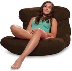 Posh Creations Structured Comfy Bean Bag Chair For Gaming, Reading And Watching TV, Laguna Lounger, Nylon - Camo Digital -Safavieh Furniture 411ni3fvp3L. AC