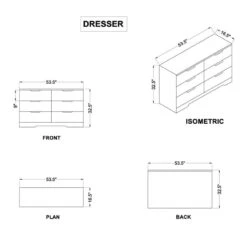 4 Piece Bedroom Furniture Set - Full/Queen Platform Bed With Storage Drawers / 6 Drawer Double Bedroom Dresser/Small Nightstand With Drawer And Shelf - Set Of 2 / Weathered Oak -Safavieh Furniture 411yAPi17wL