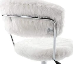 DM Furniture Fluffy Home Office Desk Chair Furry Faux Fur Swivel Task Chair For Women Girls Kids, Living Room Bedroom Vanity, White 10 DM Furniture Fluffy Home Office Desk Chair Furry Faux Fur Swivel Task Chair For Women Girls Kids, Living Room Bedroom Vanity, White -Safavieh Furniture 411zi9gvOUL