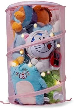 VAGRSS Stuffed Animal Storage Bucket Plush Toys Storage With LED Light Foldable Room Corner Organizer Toy Box Bins For Nursery, Play Room, Kid's Bedroom H19.7 X D12 Pink 13 VAGRSS Stuffed Animal Storage Bucket Plush Toys Storage With LED Light Foldable Room Corner Organizer Toy Box Bins For Nursery, Play Room, Kid's Bedroom H19.7 X D12 Pink -Safavieh Furniture 4124F3 X3fL. AC