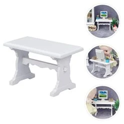 Yalych Prentend Play Decoration Mini Study Table Mini Computer Desk For Little Girls, Party New Year Decorative Items -Safavieh Furniture 4127Zb2BBBL