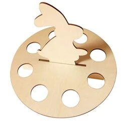 TEEGUI Creative Bunny Woodwork Shelf Easter Decoration Eggs Decoration Home Decor Over The Sink Drying Mat (Multicolor, One Size)