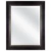 MCS 18x24 Inch Sloped Mirror With Dental Molding Detail, 23.5x29.5 Inch Overall Size, Walnut (20567)