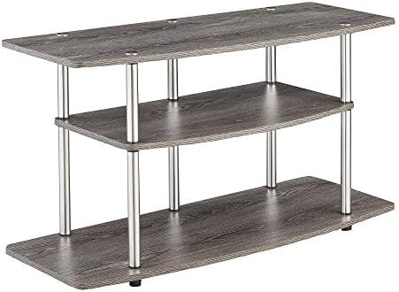 Convenience Concepts Designs2Go 3-Tier Wide TV Stand, White 8 Convenience Concepts Designs2Go 3-Tier Wide TV Stand, White - Image 8