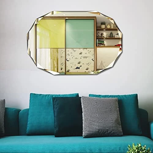 Ruomeng Wall Mirror Beveled Edge Frameless Mirror 20” X 28” Accent Mirror For Bathroom Vanity And Entryway 7 Ruomeng Wall Mirror Beveled Edge Frameless Mirror 20” X 28” Accent Mirror For Bathroom Vanity And Entryway - Image 7