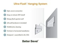 Better Bevel 24" X 36" Frameless Scalloped Rectangle Mirror | 1" Beveled Edge | Bathroom Wall Mirror 5 Better Bevel 24" X 36" Frameless Scalloped Rectangle Mirror | 1" Beveled Edge | Bathroom Wall Mirror -Safavieh Furniture 412fsq3IIfL