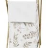 Sweet Jojo Designs Floral Leaf Baby Kid Clothes Laundry Hamper - Ivory Cream Beige Taupe And White Gender Neutral Boho Watercolor Botanical Flower Woodland Tropical Garden