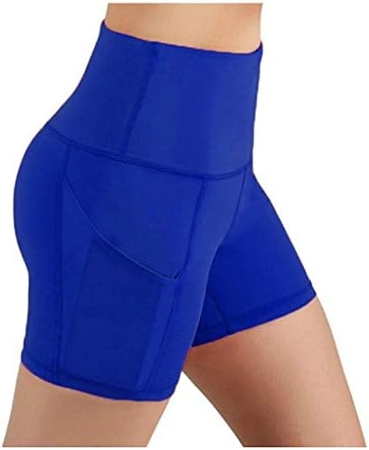 MatureGirl Hip Yoga Shorts Stretch Fitness Lady Pocket High-Waist Underpants Solid Running Yoga Pants Flower Bike Shorts (Black, S) 14 MatureGirl Hip Yoga Shorts Stretch Fitness Lady Pocket High-Waist Underpants Solid Running Yoga Pants Flower Bike Shorts (Black, S) - Image 14