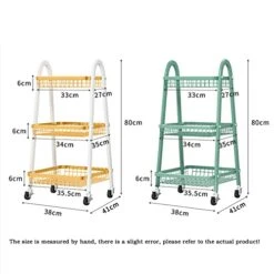 Free Standing Kitchen Storage Shelf Rack Kitchen Trapezoidal Rack Floor-to-ceiling Multi-layer Trolley Storage Rack Removable Household Items Vegetable Basket Storage Rack Cart Kitchen Bakers Rack Mic
