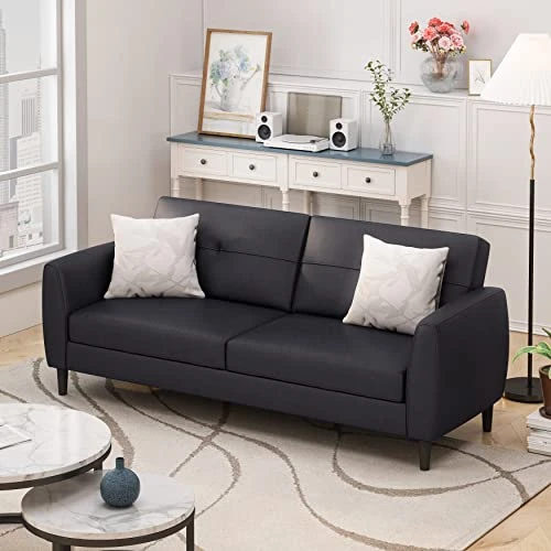 GENERIC Modern Leather Convertible Folding Futon Sofa Bed With Storage Box Black Solid Contemporary 1 GENERIC Modern Leather Convertible Folding Futon Sofa Bed With Storage Box Black Solid Contemporary