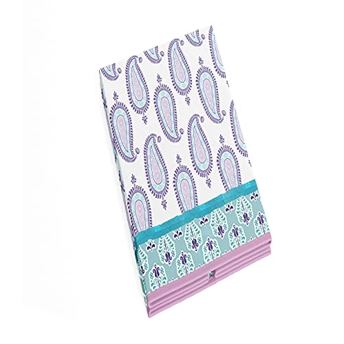 Bacati - Paisley Kids Storage (Collapsible Hamper 14 X 14 X 19 Inches, Lilac/Purple/Aqua) 2 Bacati - Paisley Kids Storage (Collapsible Hamper 14 X 14 X 19 Inches, Lilac/Purple/Aqua) - Image 2