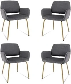 Novigo Accent Chair Living Room Chair With Solid Golden Metal Leg And Velvet Armrest Backrest Mid-Century Modern Chair For Waiting Room Bedroom Conference Set Of 2 Teal Blue -Safavieh Furniture 413R3zB anL. AC