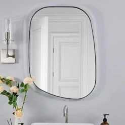 ANDY STAR Irregular Mirror Asymmetrical Mirror For Wall 24x36” Brushed Gold Bathroom Mirror, Modern Wall Mirror For Living Room Bathroom Vanity Framed Mirror Artistic Mirror 1” Deep Set Design 24 ANDY STAR Irregular Mirror Asymmetrical Mirror For Wall 24x36” Brushed Gold Bathroom Mirror, Modern Wall Mirror For Living Room Bathroom Vanity Framed Mirror Artistic Mirror 1” Deep Set Design -Safavieh Furniture 413UDUM09lL. AC