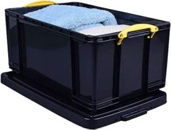 Products 48 Litre Storage Box - Solid Black -Safavieh Furniture 413UzaWLpPS