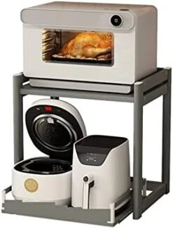 LUCBEI Microwave Oven Rack Aluminum Alloy Pull-Out Pot Storage Rack, Kitchen Tabletop, Multifunctional Rice Cooker, Microwave Oven Storage Rack Kitchen Storage Rack (Color : Brass, Size : 45cm) -Safavieh Furniture 413WbazOrEL. AC 2