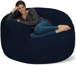 Chill Sack Bean Bag Chair: Giant 5' Memory Foam Furniture Bean Bag - Big Sofa With Soft Micro Fiber Cover - Dark Gray 21 Chill Sack Bean Bag Chair: Giant 5' Memory Foam Furniture Bean Bag - Big Sofa With Soft Micro Fiber Cover - Dark Gray -Safavieh Furniture 413eyo4k6fL. AC