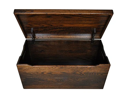 30” Wooden Storage Chest – Handmade Amish Hope Chest – Storage Trunk W/Anti-Slam Hinges – Solid Wooden Chest W/Handles – Clothing, Keepsake & Blanket Chest (Oak Wood, Asbury Stain, 30”) 3 30” Wooden Storage Chest – Handmade Amish Hope Chest – Storage Trunk W/Anti-Slam Hinges – Solid Wooden Chest W/Handles – Clothing, Keepsake & Blanket Chest (Oak Wood, Asbury Stain, 30”) - Image 3