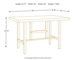 Ashley Furniture Signature Design - Kavari 5-Piece Dining Room Set - Includes Counter Height Table & 4 Barstools - Brown -Safavieh Furniture 413lSryyevL
