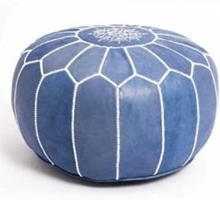 Marrakesh Gallery Genuine Leather Pouf Unstuffed - Moroccan Ottoman Footstool, Footrest Cover - Boho Decor - Bohemian Living Room, Bedroom, Kids Room, Gift & Wedding (Dark Brown) -Safavieh Furniture 413q1Fj90VL. AC