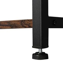 Standing Kitchen Bakers Rack With Side Hooks, 4-Tier Microwave Oven Stand Kitchen Cart Storage Rack Organizer, Utility Ktichen Island Shelf, Coffee Bar Station For Kitchen, Living Room, Rustic Brown -Safavieh Furniture 413zq62AoEL