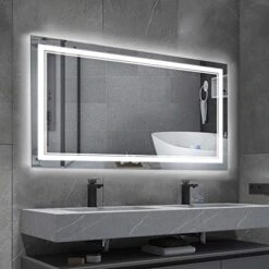 BBE 40 X 24 Inch LED Bathroom Wall-Mounted Mirror Anti-Fog Makeup Mirror With Dimmable Light And Touch Button(Horizontal/Vertical) 22 BBE 40 X 24 Inch LED Bathroom Wall-Mounted Mirror Anti-Fog Makeup Mirror With Dimmable Light And Touch Button(Horizontal/Vertical) -Safavieh Furniture 414 eBu5Z7L. AC