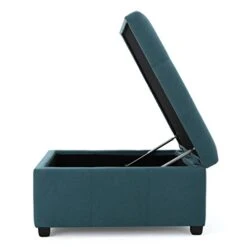 GDFStudio Christopher Knight Home Carlsbad Fabric Storage Ottoman, Dark Teal -Safavieh Furniture 414GFPDZw7L