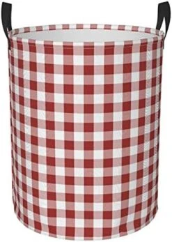 Foruidea Check Red Laundry Basket,Laundry Hamper,Collapsible Storage Bin,Oxford Fabric Clothes Baskets,Nursery Hamper For Home,Office,Dorm,Gift Basket -Safavieh Furniture 414mw0gxLxL. AC