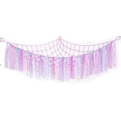 Stuffed Animal Net Or Hammock With Tassels LED Storage Net, Animal Storage Hanging Net, Plush Organiz Corner Toy Hammock Toy