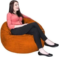 Jaxx Saxx 3 Foot Bean Bag Chair With Removable Cover, Cinnabar 21 Jaxx Saxx 3 Foot Bean Bag Chair With Removable Cover, Cinnabar -Safavieh Furniture 414oz2Wm8YL. AC
